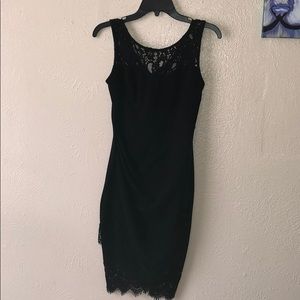 Black form fitting dress